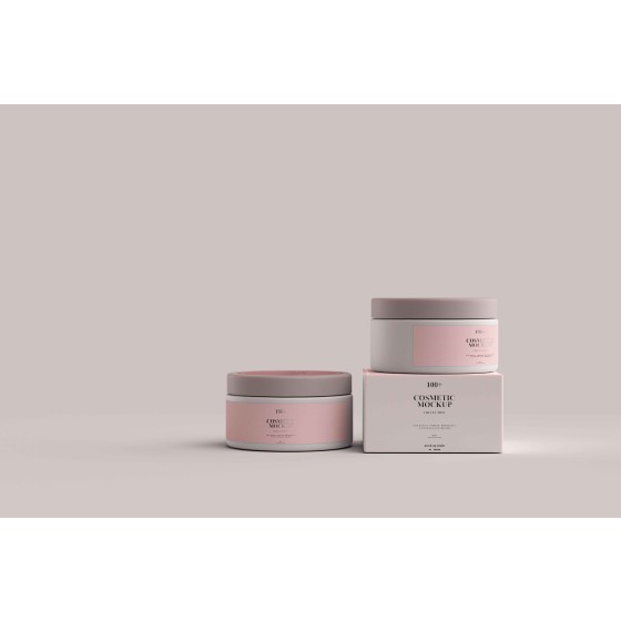 Skincare Mask Mud Cream Cleansing Balm Design PSD Mockup Template